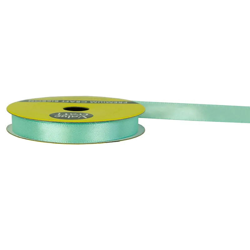 10mm Mint Polyester Satin Ribbon 10m