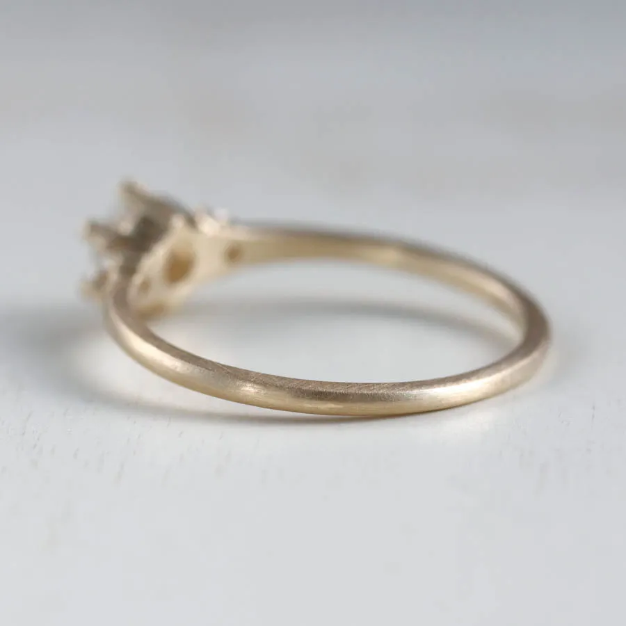 5mm Prong-set Three Stone Ring •