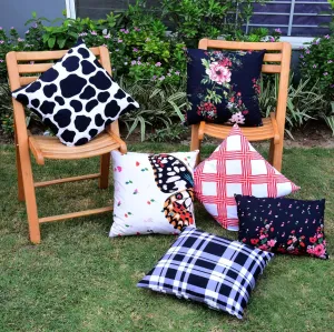 6 PCs Digital Printed Cotton Cushions-Earth Planet