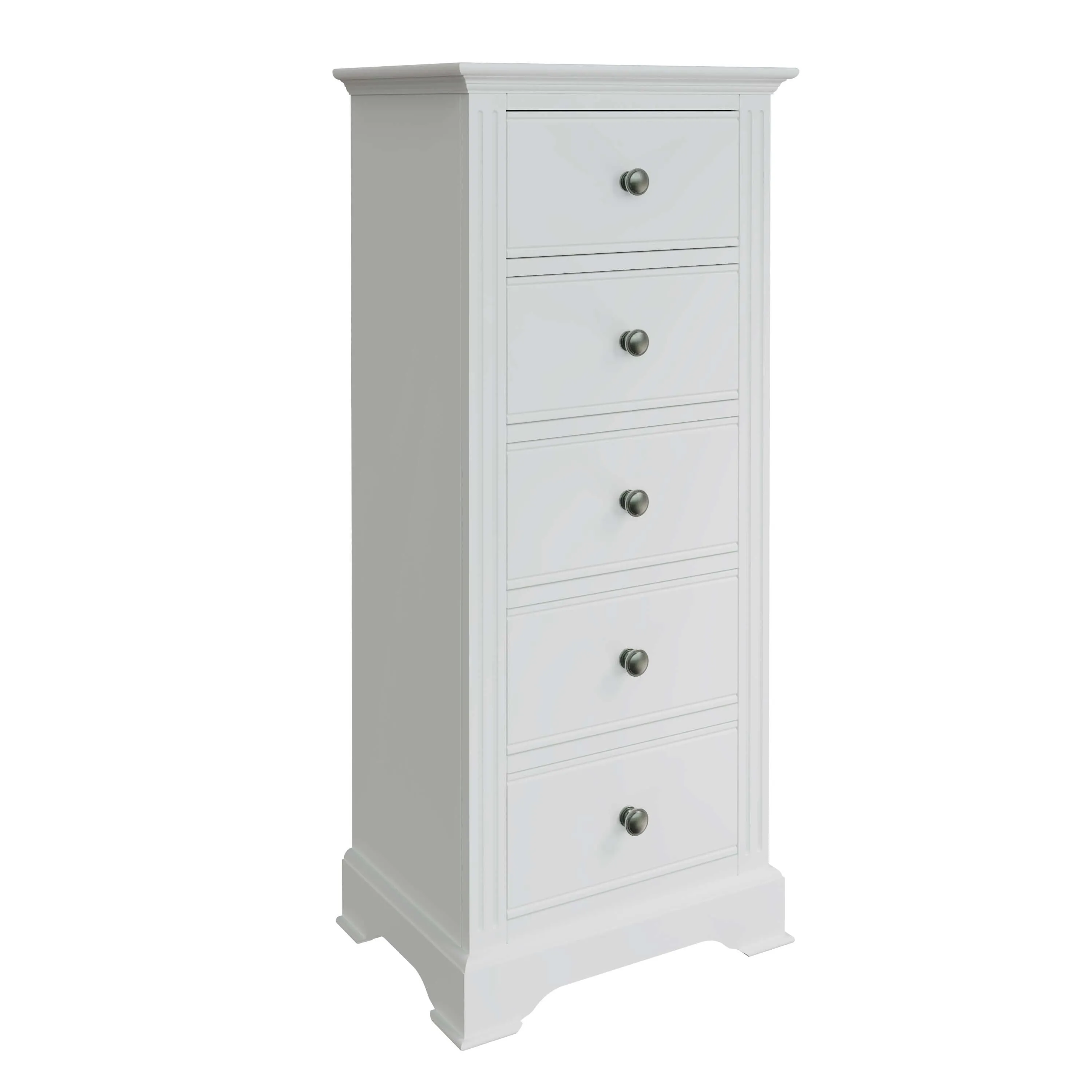 Amelia Narrow White Chest Of Drawers