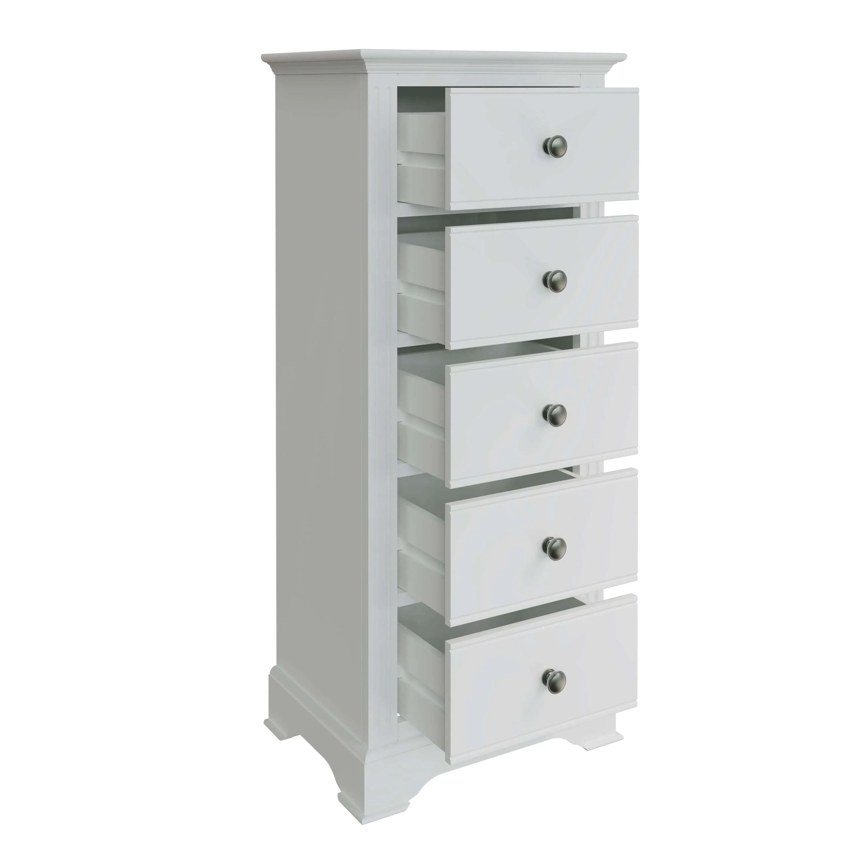 Amelia Narrow White Chest Of Drawers