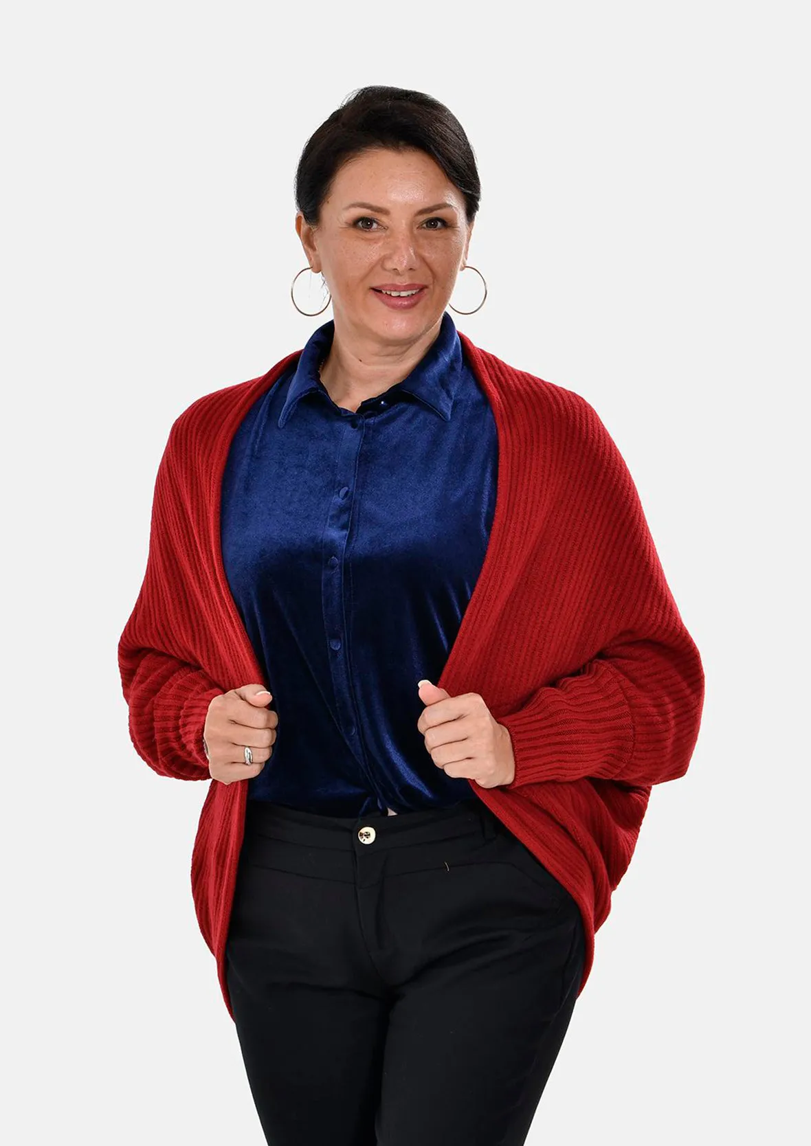 Batwing Sleeves Knitted Cardigan