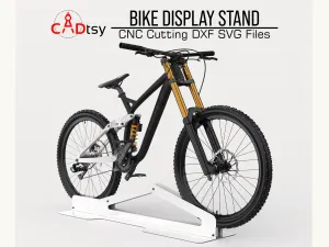 Bike Stand DXF Plasma Cutting CNC Files. Bike Metal Display Stand Floor Rack Plans. Bicycle, Storage. Mountain Bike Display