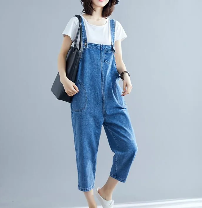 Blue Denim Spring Overall Women Casual Jumpsuits PZ97251