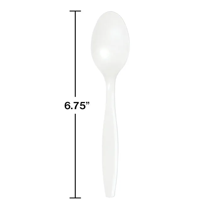 Bulk White Plastic Spoons (288 per Case)