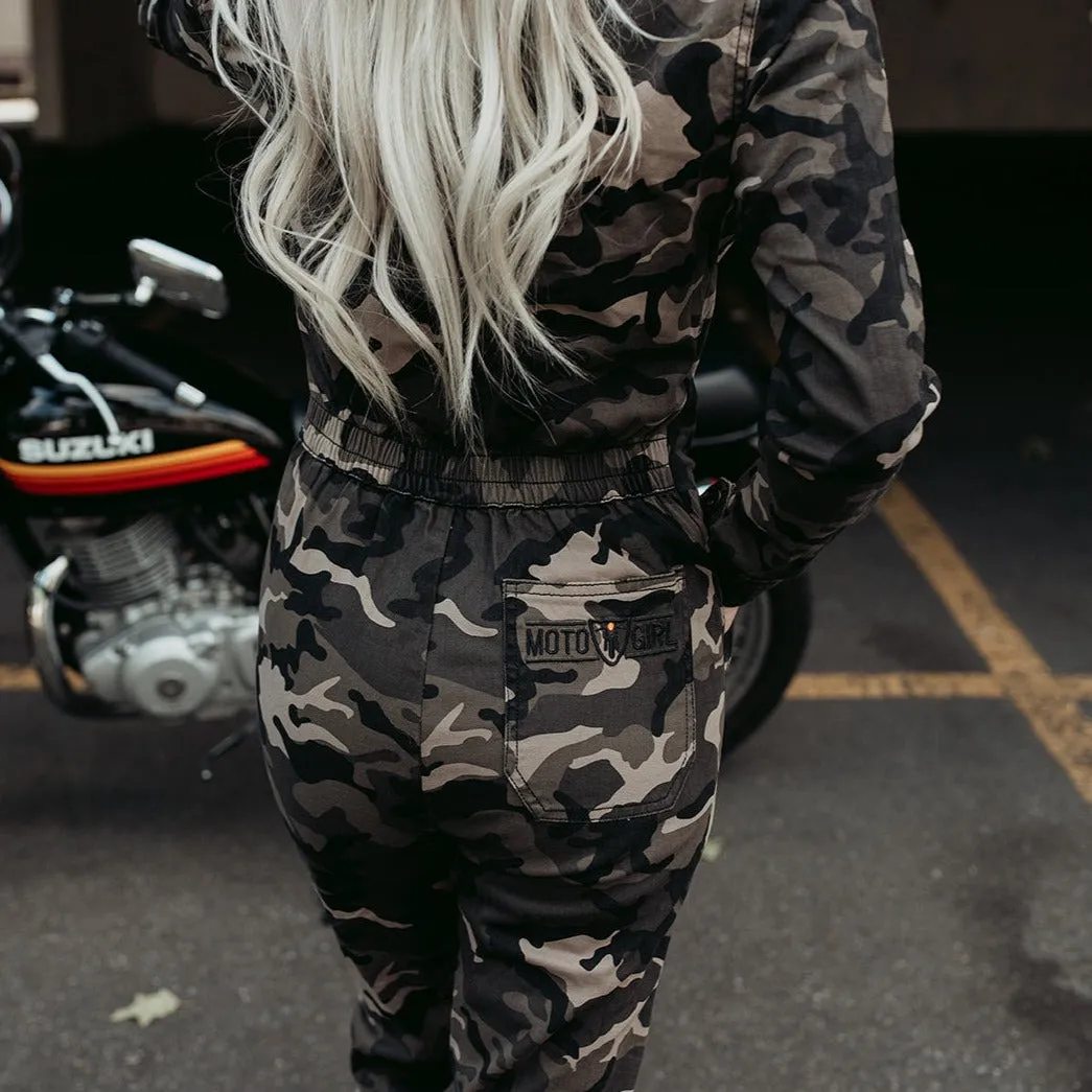 Camo Long Sleeve Jumpsuit