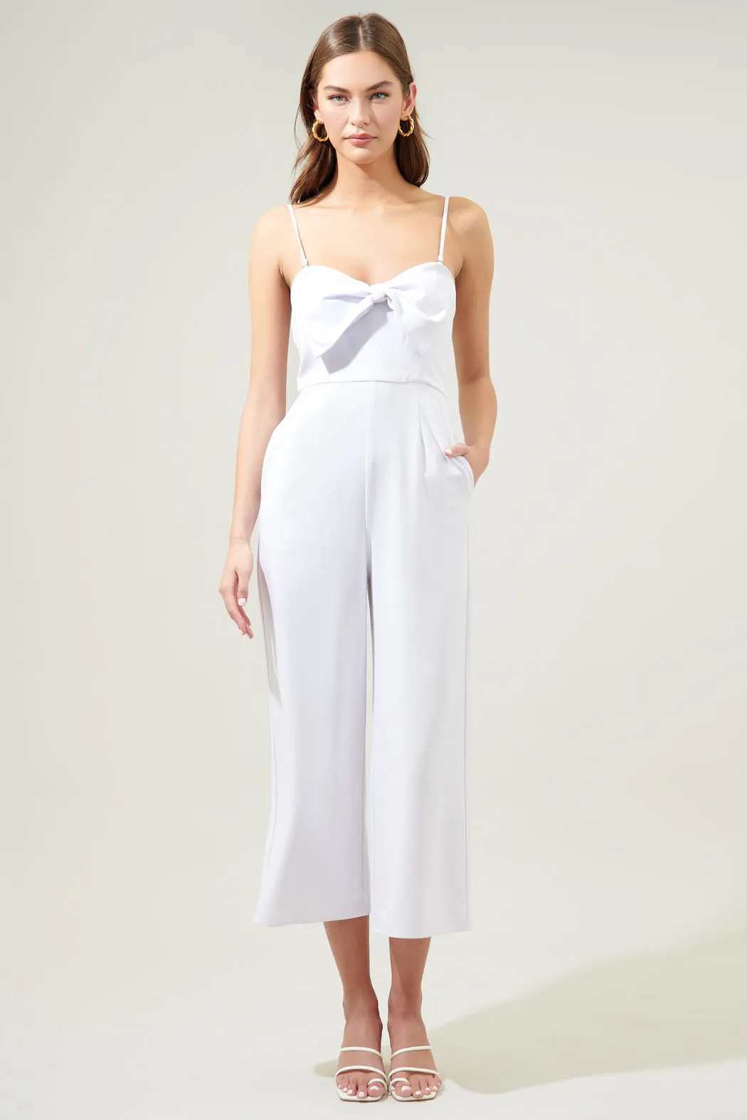 Caruso Bow Tie Cropped Jumpsuit