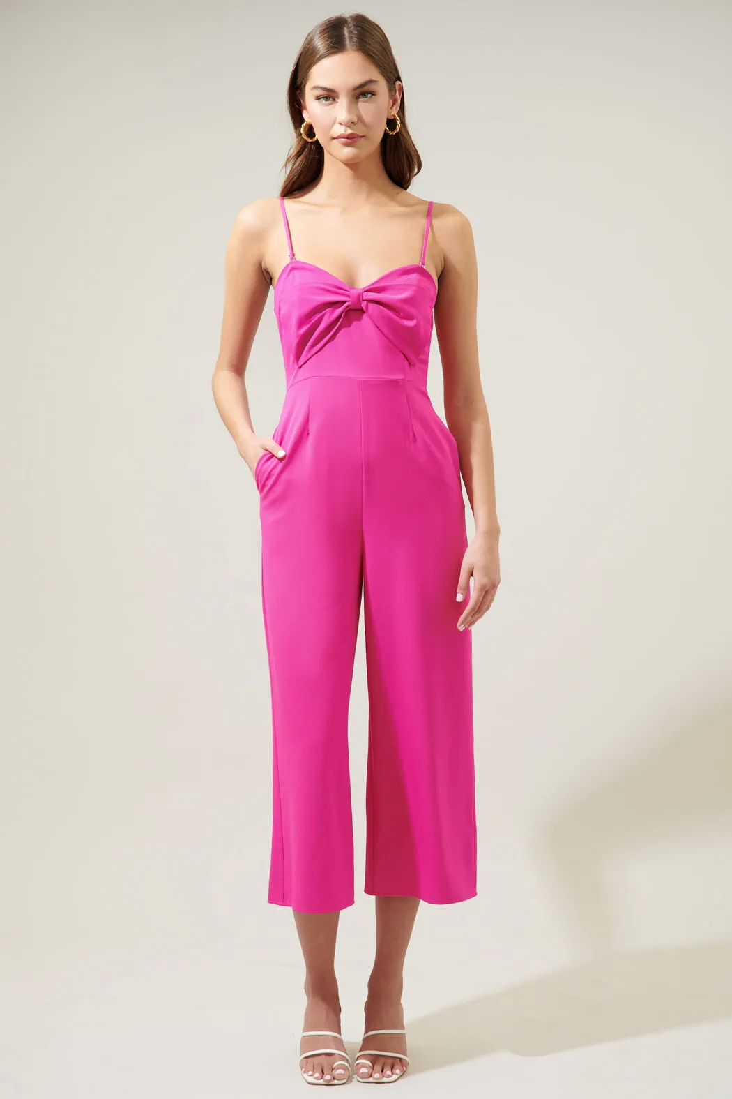 Caruso Bow Tie Cropped Jumpsuit