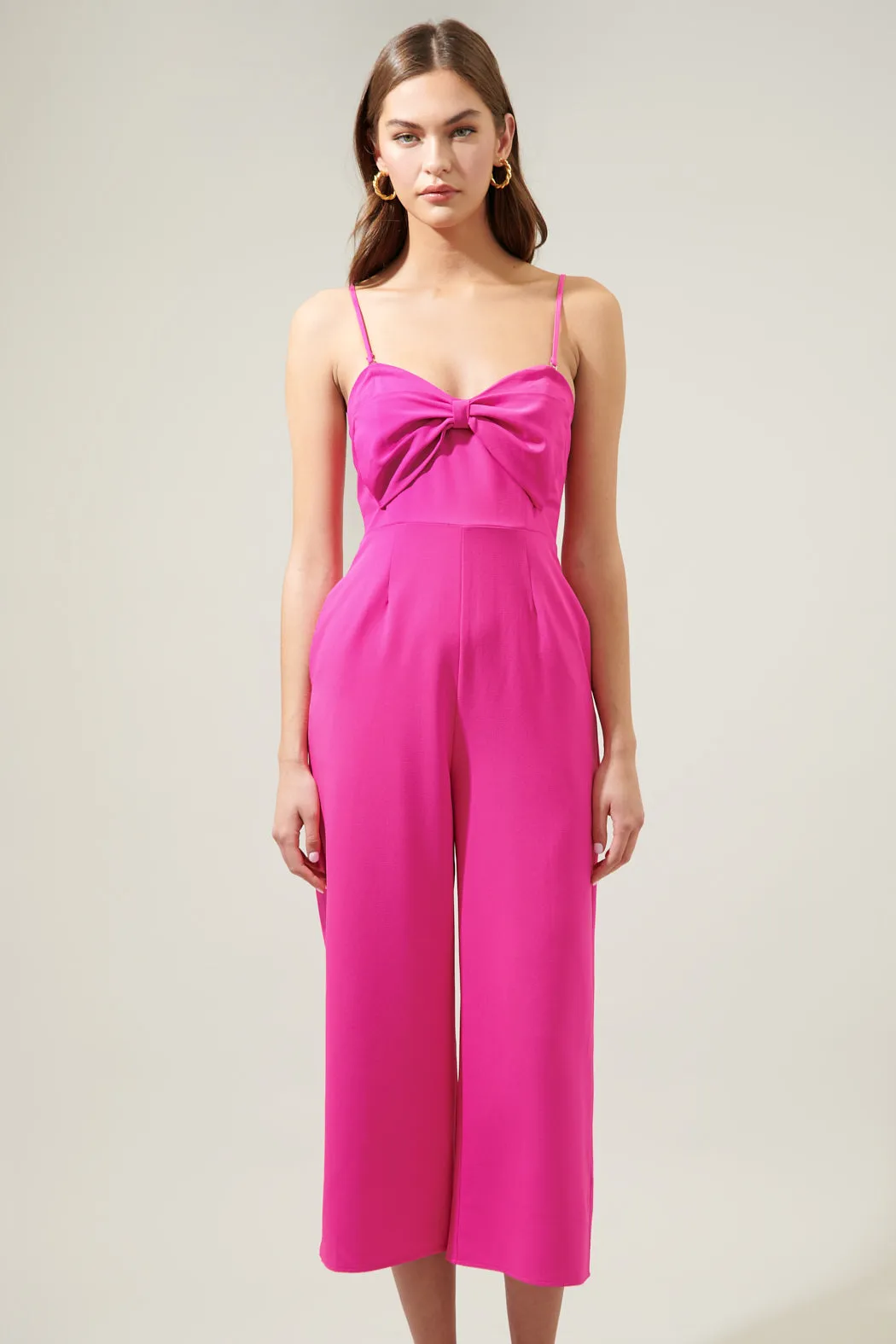 Caruso Bow Tie Cropped Jumpsuit