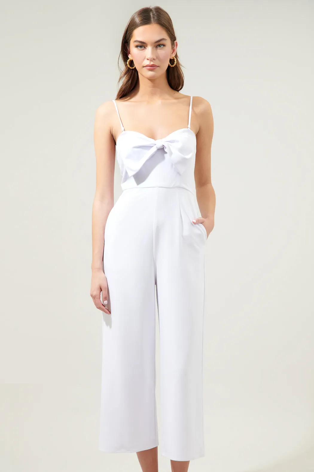 Caruso Bow Tie Cropped Jumpsuit