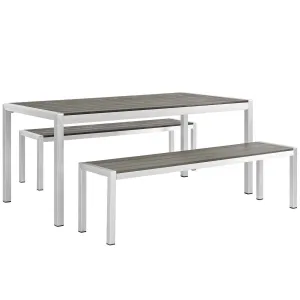 Coast 3-Piece Outdoor Patio Aluminum Dining Set