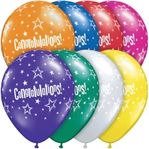 Congratulations Star Latex Balloon 11in