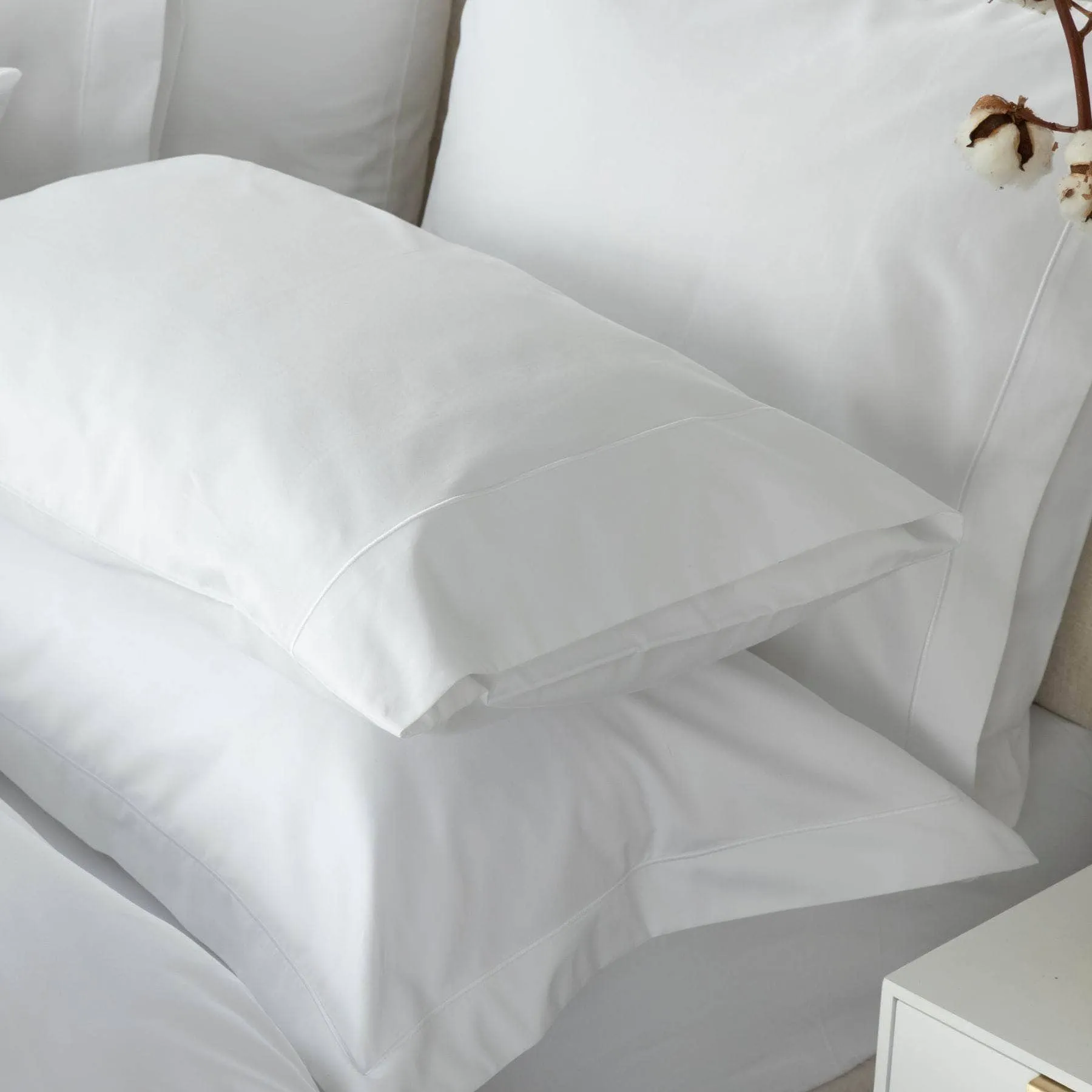 Egyptian Cotton 400 Count Housewife Pillowcase - White