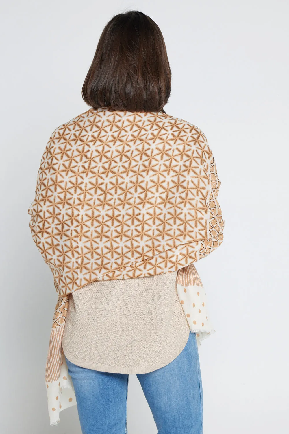 Evannah Wrap - Brown/Cream