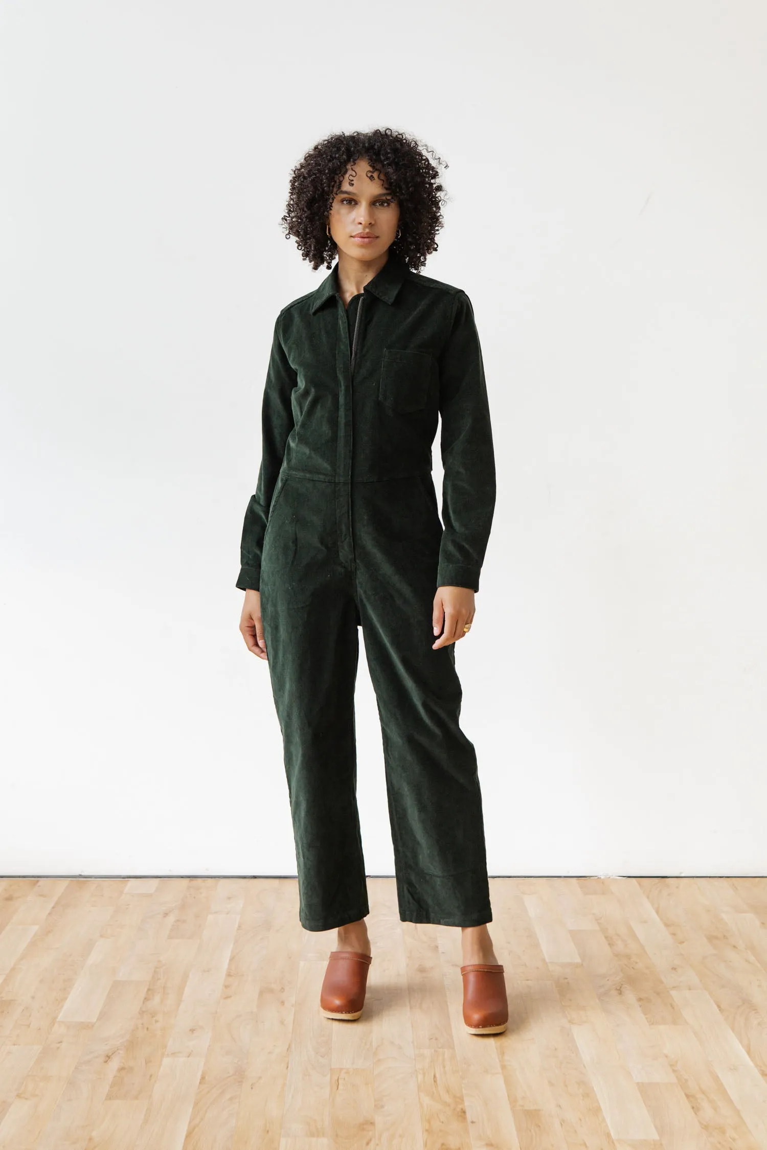 Faye Jumpsuit / Deep Pine Pinwale