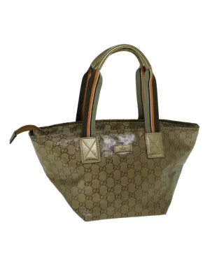 GG Canvas Crystal Tote Bag with Gold Tone Accents