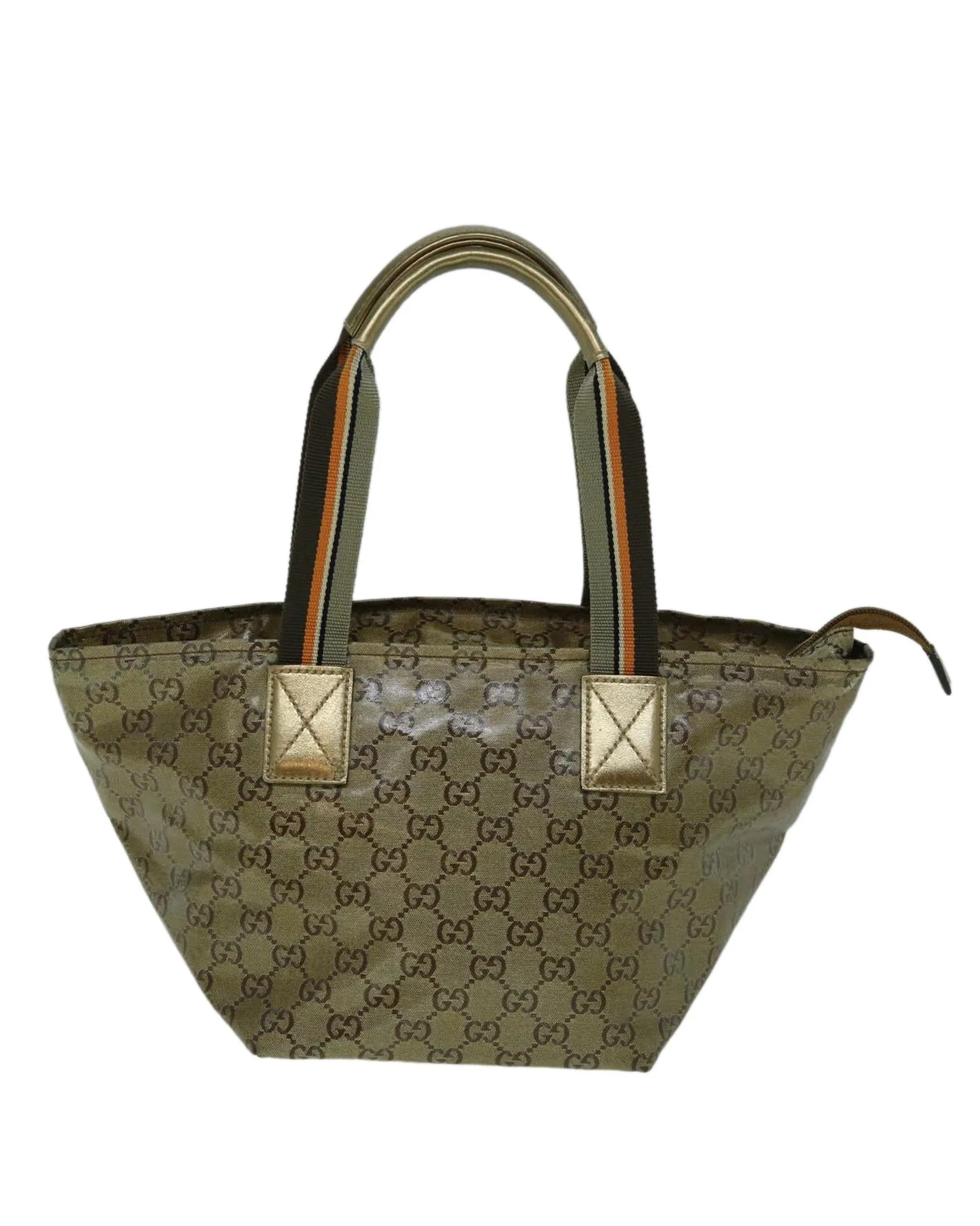 GG Canvas Crystal Tote Bag with Gold Tone Accents