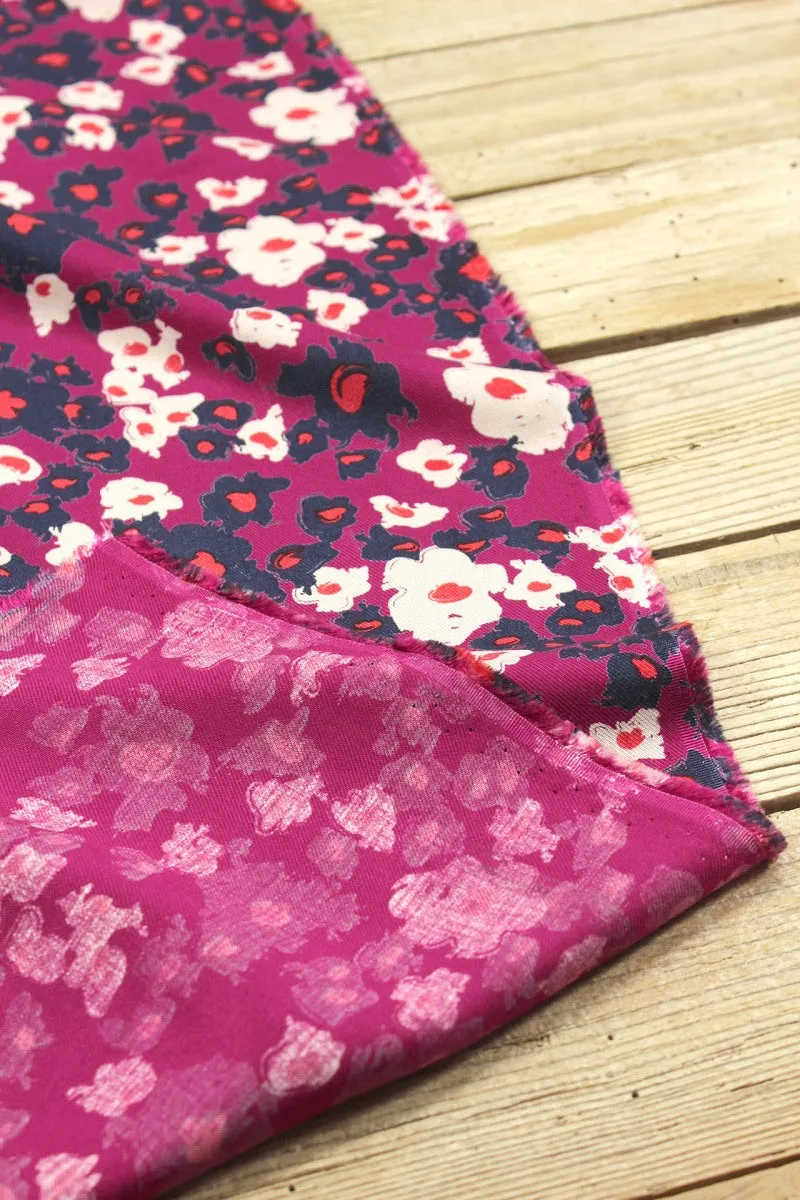 Églantine & Zoé - Carlota Pink Magenta ECOVERO™ Viscose Twill Fabric