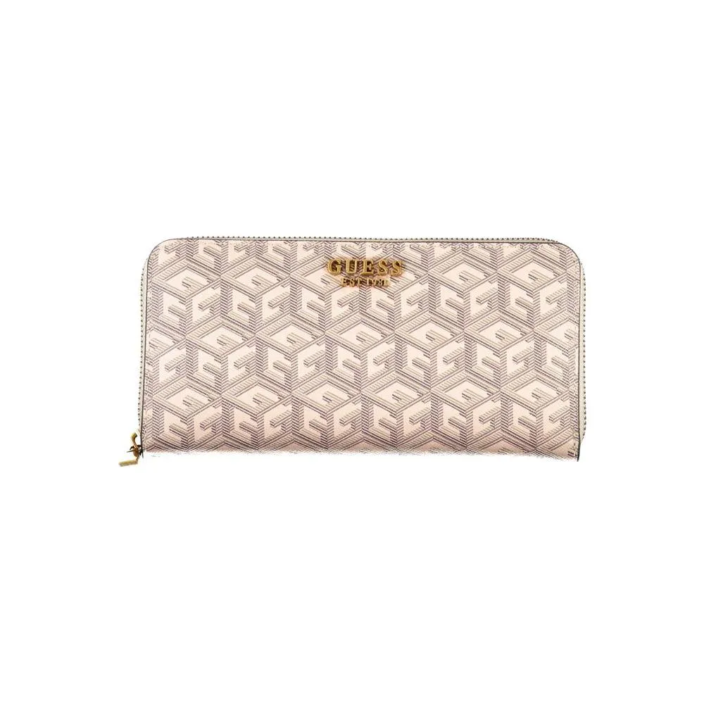 Guess Jeans Chic Beige Multi-Compartment Wallet