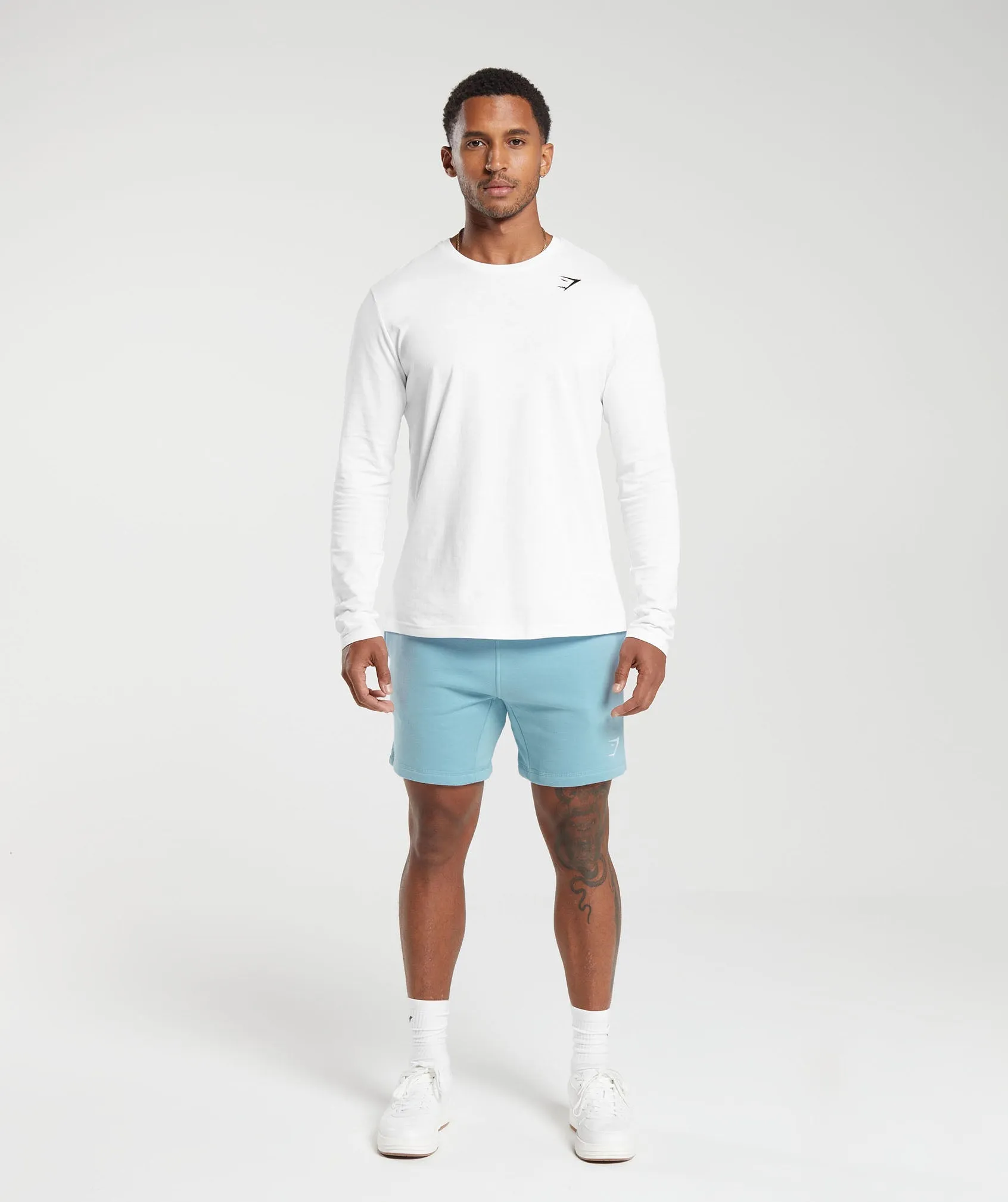 Gymshark Crest 7" Shorts - Iceberg Blue