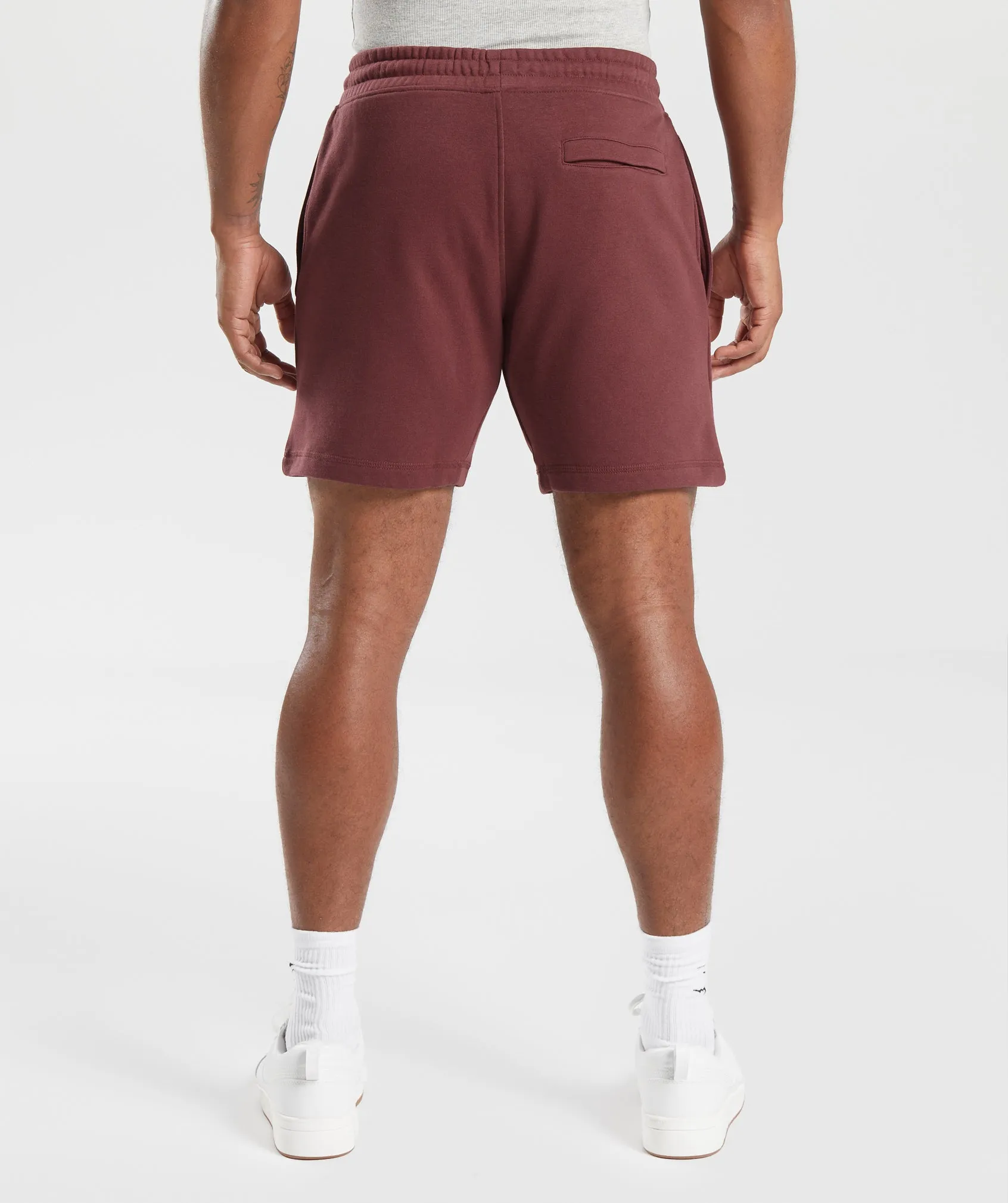 Gymshark Crest 7" Shorts - Washed Burgundy