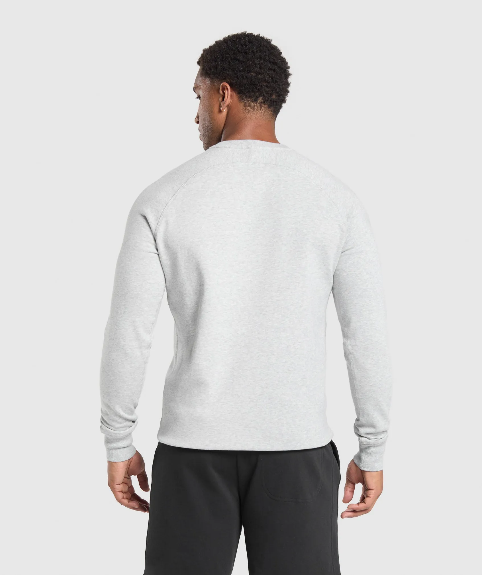 Gymshark Crest Sweatshirt - Light Grey Marl