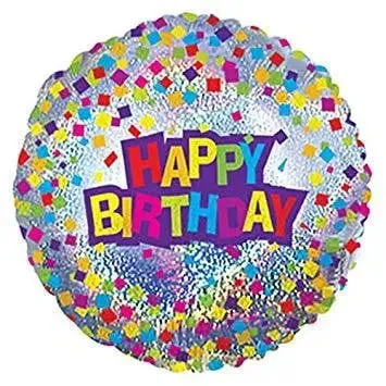 Happy Birthday Confetti Foil Balloon