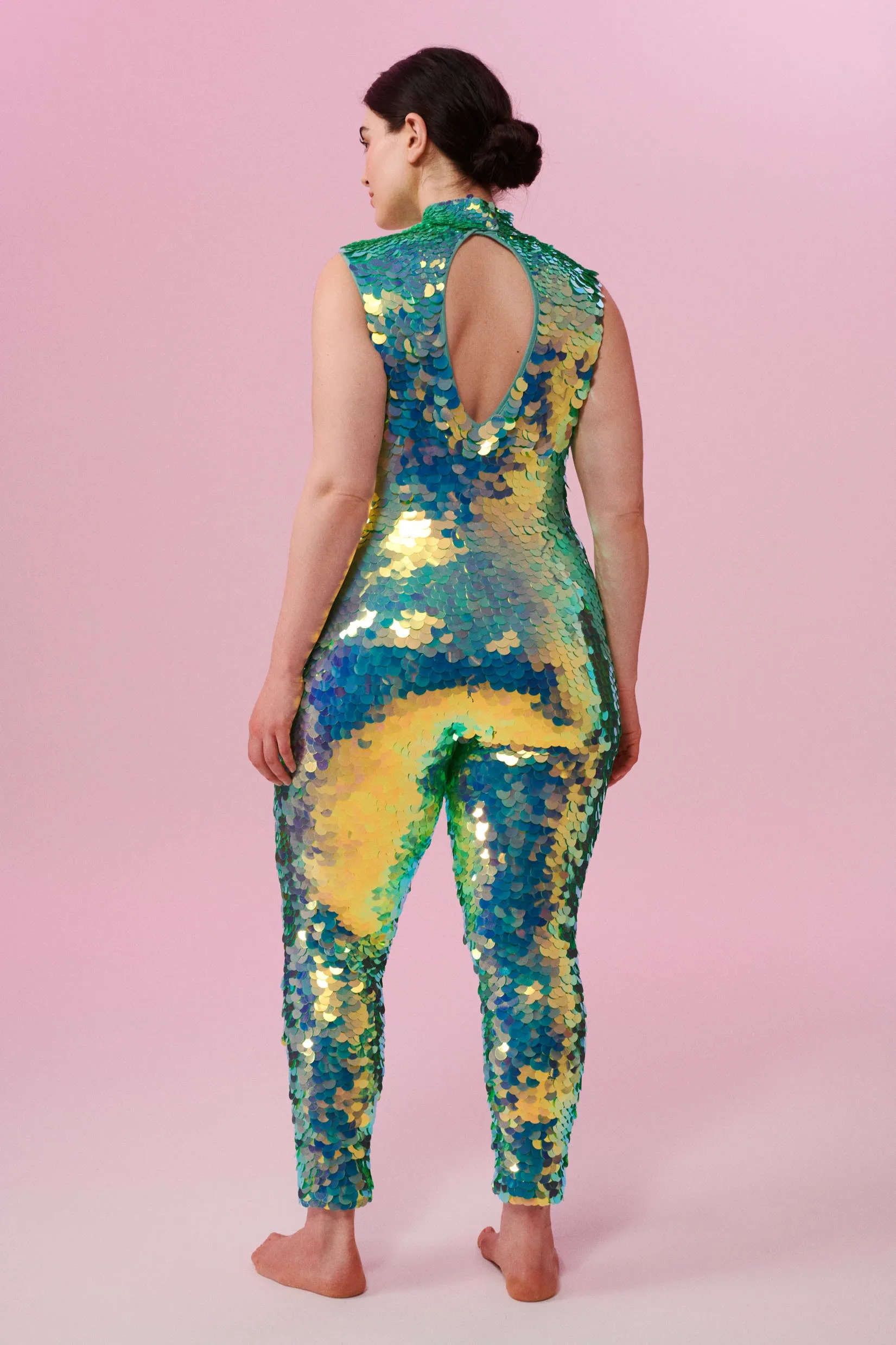 IRIS SEQUIN JUMPSUIT - CHAMELEON