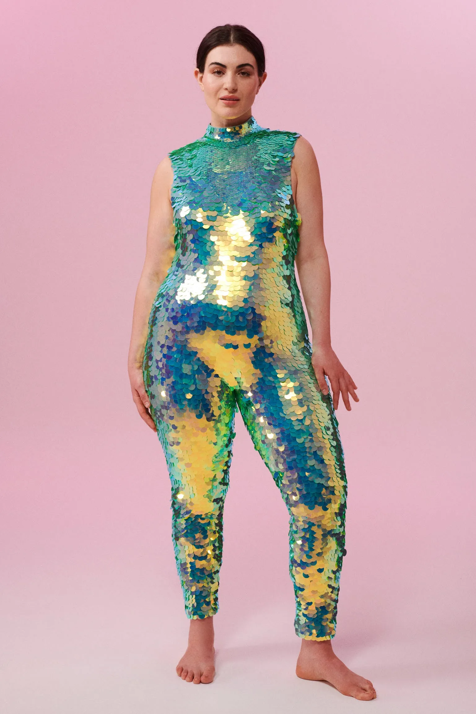 IRIS SEQUIN JUMPSUIT - CHAMELEON