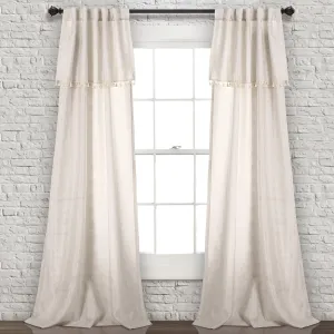 Ivy Tassel Window Curtain Panel Set