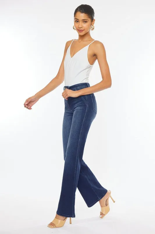 Kan Can High Rise Slim Flare Jeans