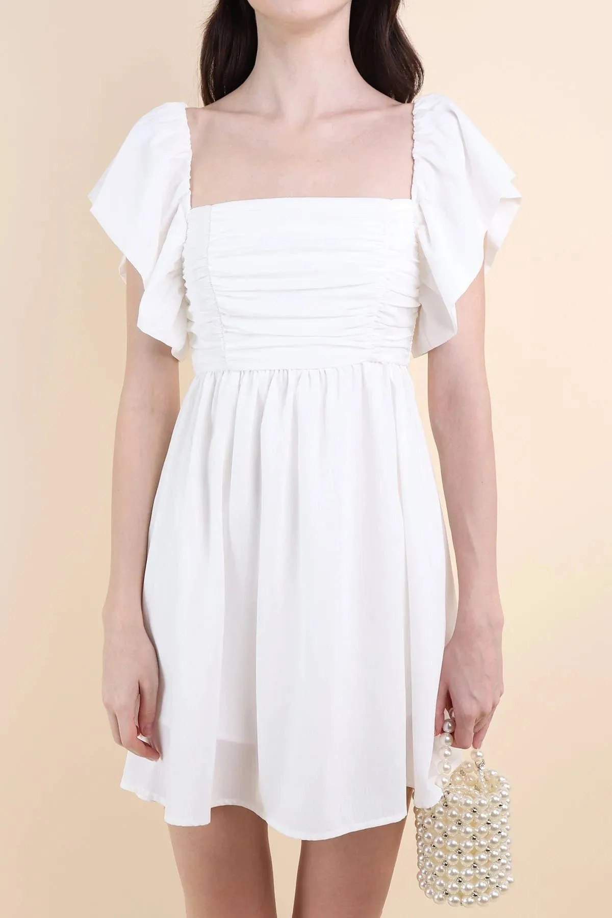 LILITH ROMPER DRESS WHITE