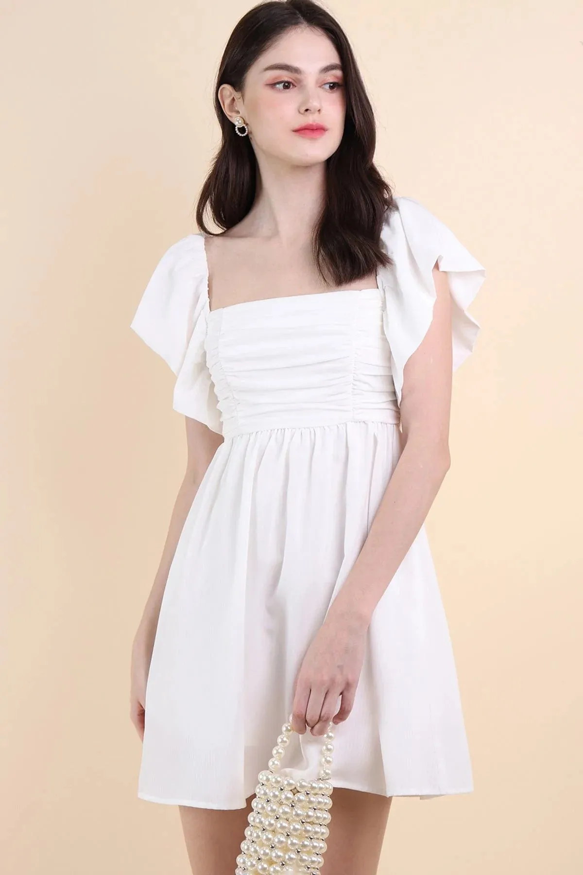 LILITH ROMPER DRESS WHITE