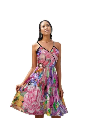 Nothing but Floral Women's Elegant Suspender Dress