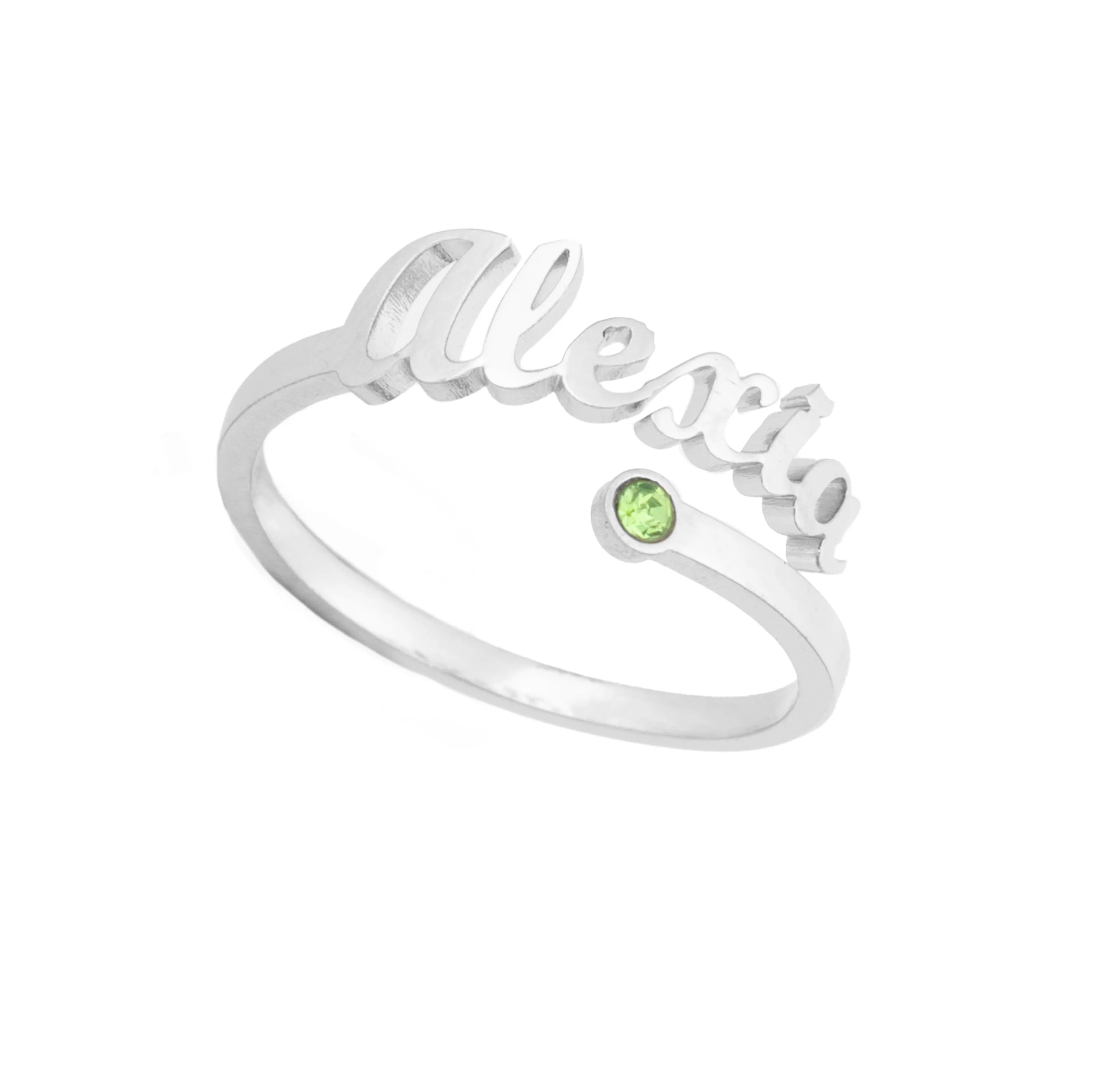 Open Birthstone Ring