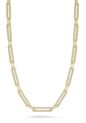 Pavé Oval Link Choker Necklace