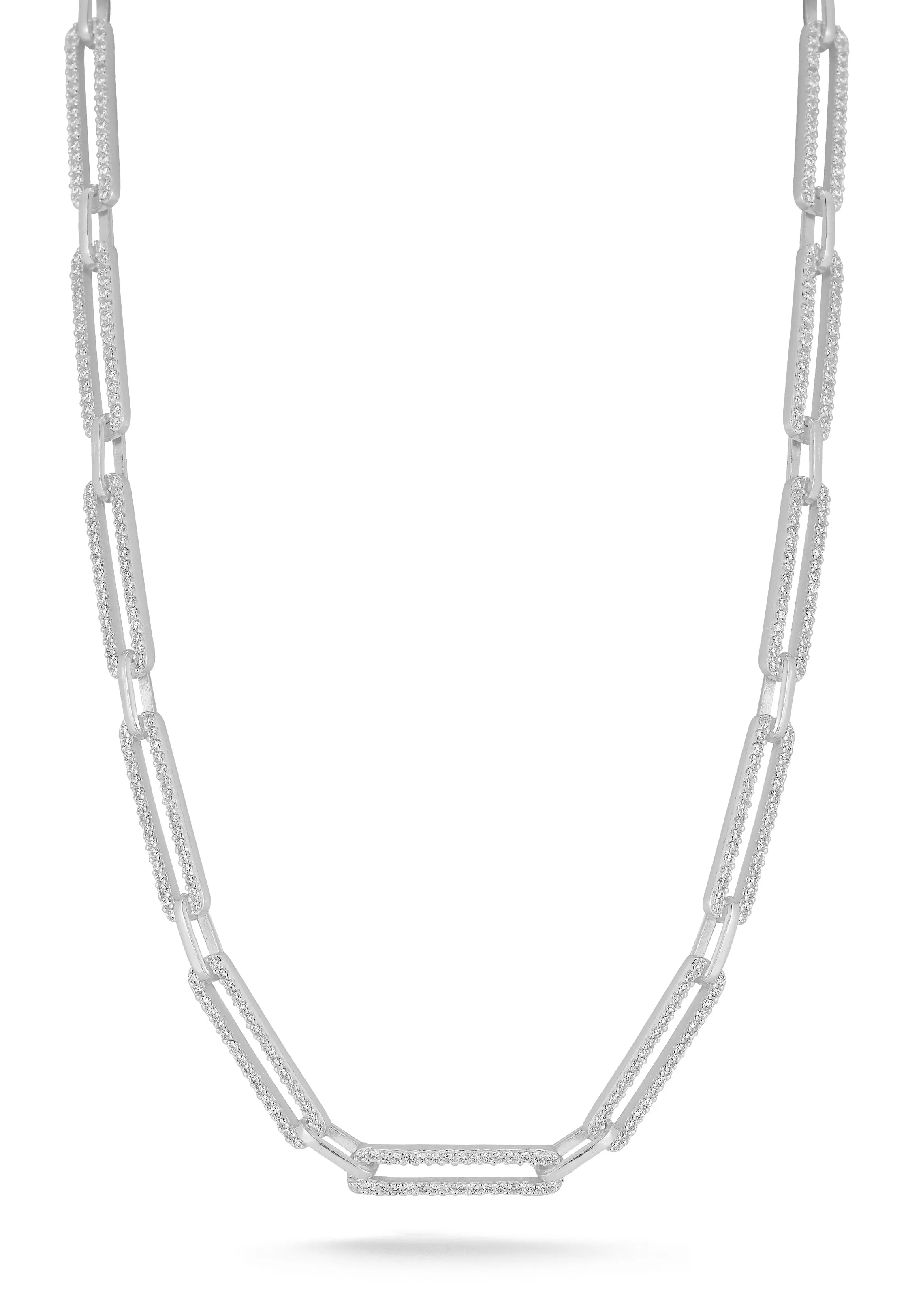 Pavé Oval Link Choker Necklace