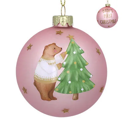 Pink Baby's 1st Christmas Bauble