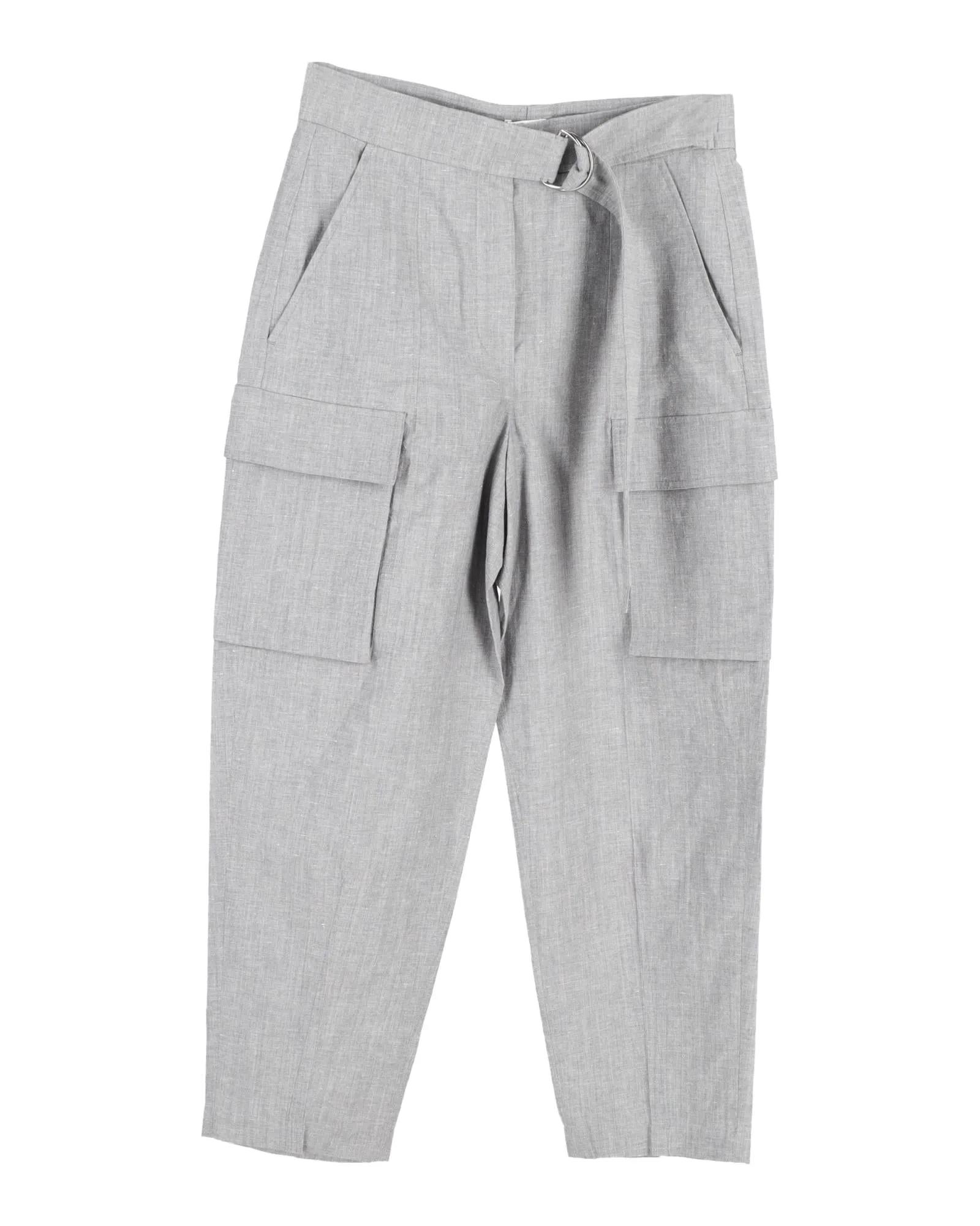 Premium Grey Cotton Cargo Pants with Multiple Pockets