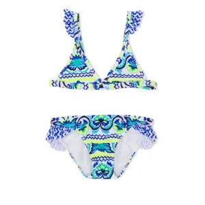 Ruffle Printed Bikini