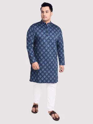 Sapphire Jaal Digital Printed Kurta Men's Plus Size