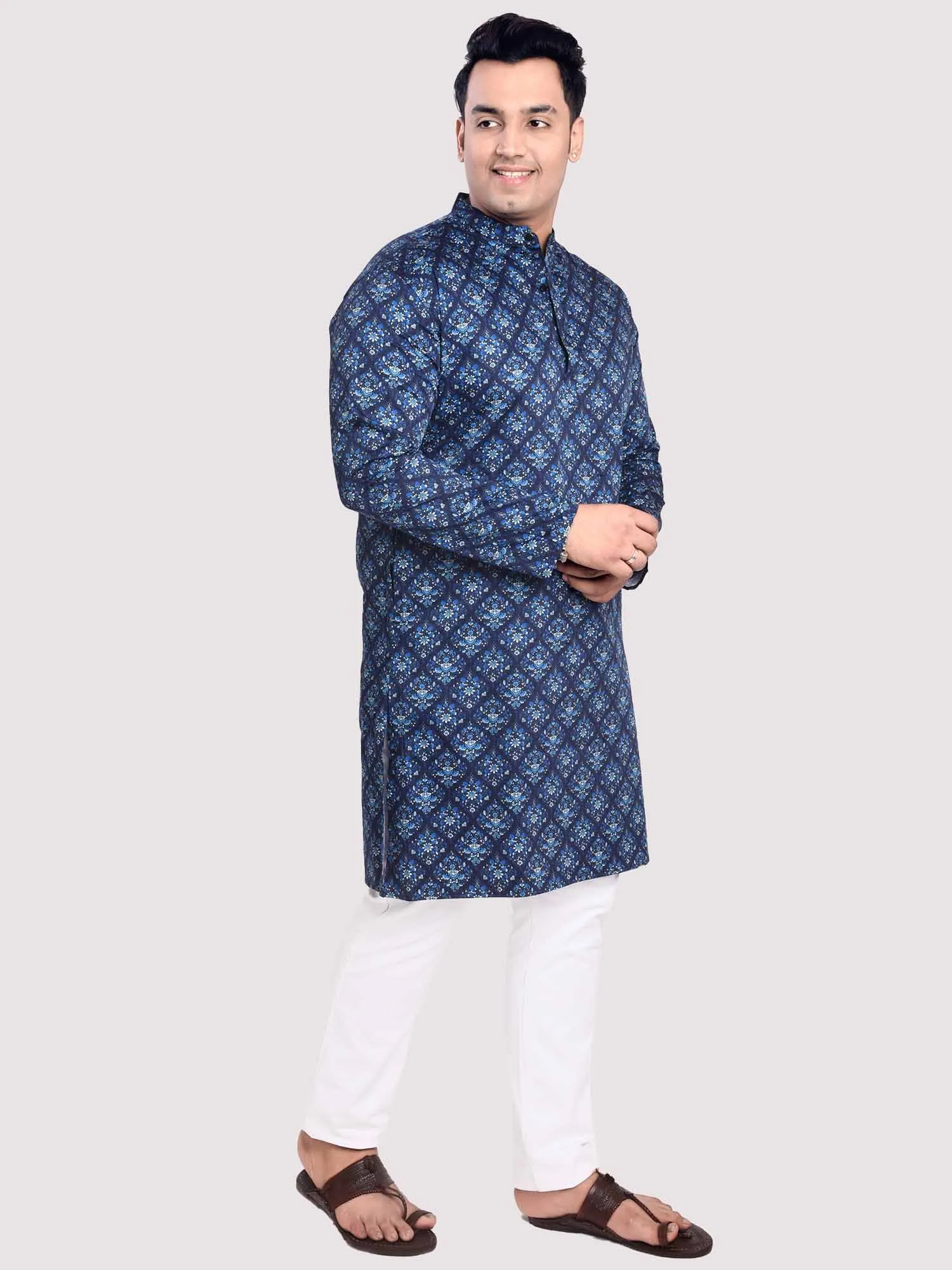 Sapphire Jaal Digital Printed Kurta Men's Plus Size