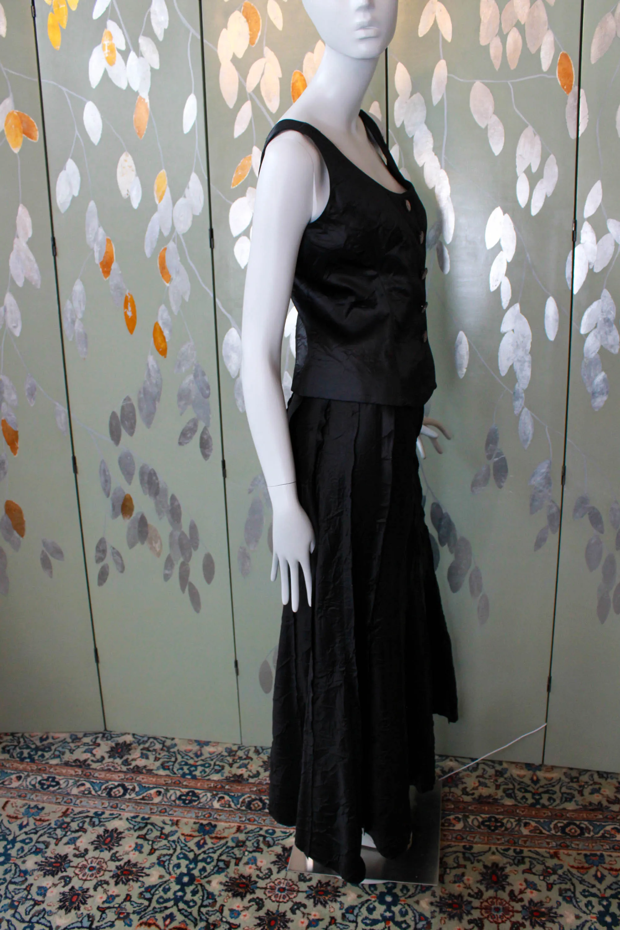 Sonia Rykiel Black Top and Maxi Skirt, Medium