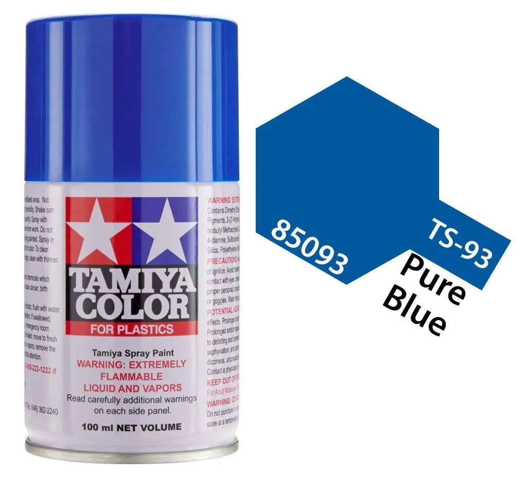 Tamiya 85093 TS-93 Pure Blue Lacquer Spray Paint 100m TAM85093