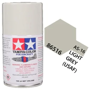 Tamiya 86516 AS-16 Light Gray (USAF) Aircraft Lacquer Spray Paint 100ml