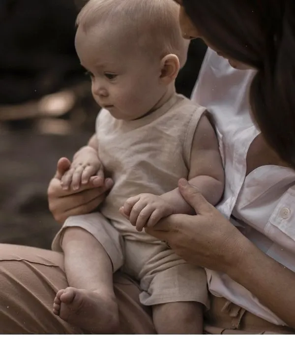 The Enchanted Label Natural Linen Jumpsuit DUNE, Fawn