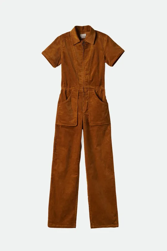 Utility Jumpsuit - Golden Brown