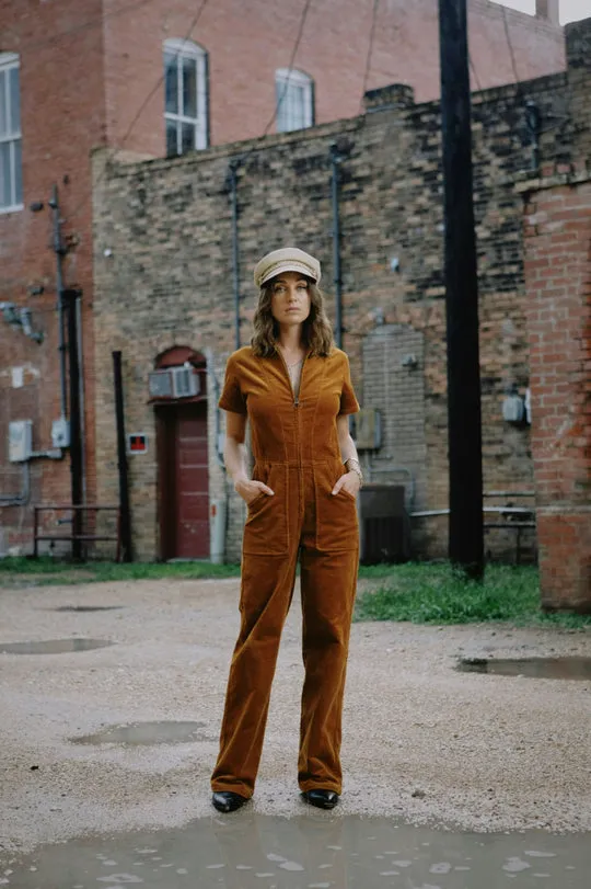 Utility Jumpsuit - Golden Brown