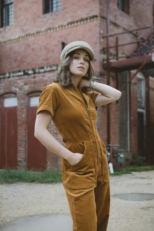 Utility Jumpsuit - Golden Brown