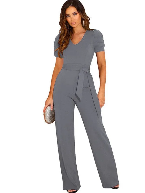 Women's Jumpsuits Solid Long Sleeve Slim Fit Jumpsuit